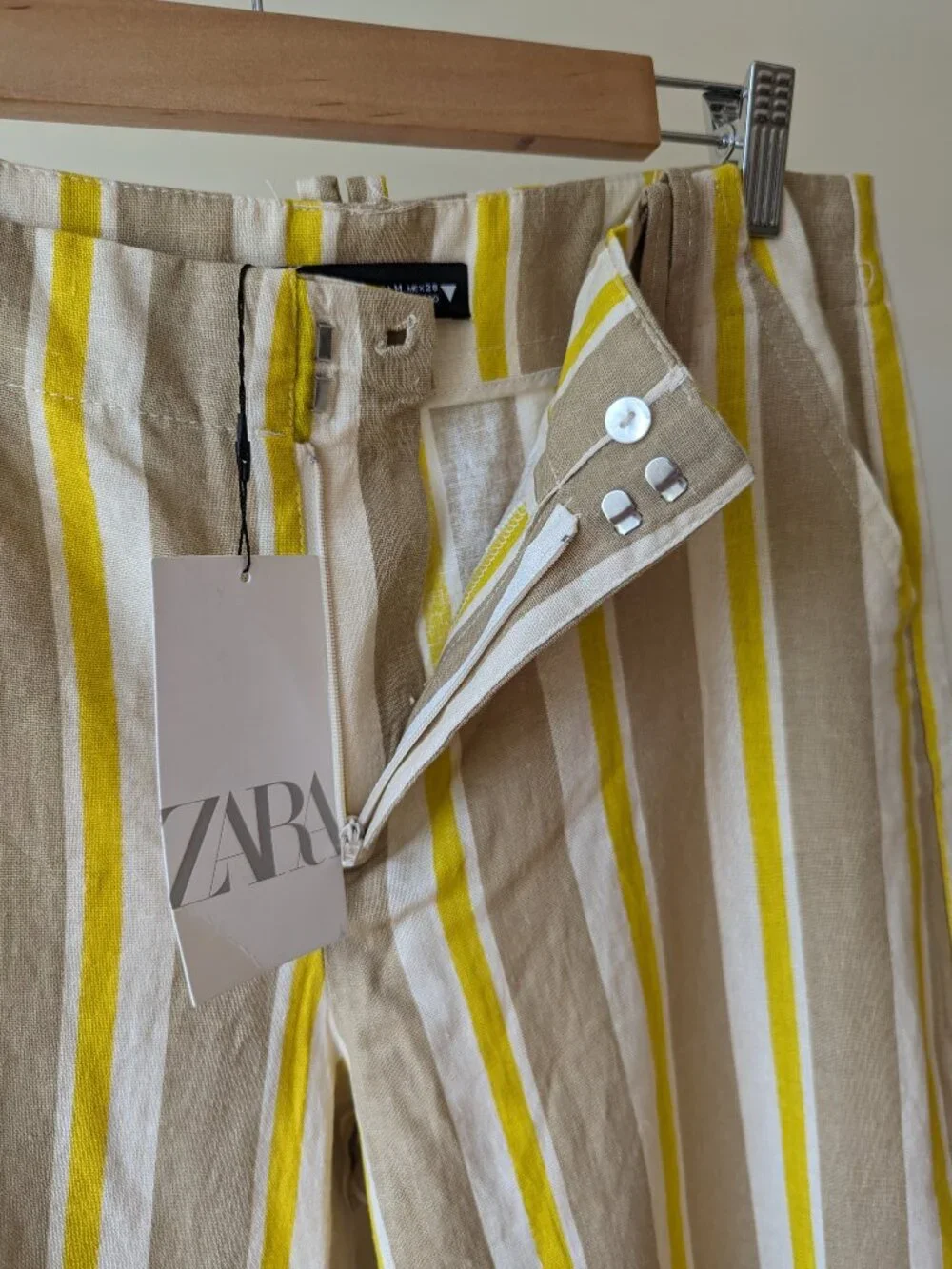 ZARA Striped Linen Blend Pants NWT – Sizes L & M Available